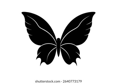 butterfly wings black clip art 