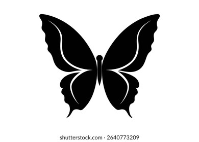butterfly wings black clip art 