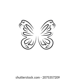 butterfly wings element  illustration vector icon  design template