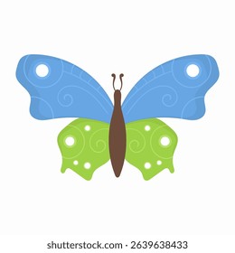 Butterfly wings fluttering in a colorful meadow vibrant garden fauna elegant insect species outdoors peaceful graceful summer beauty illustration nature art wildlife fly decorative rainbow

