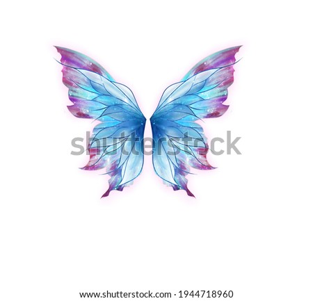 butterfly wings hand painting for this art