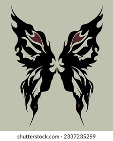 butterfly wings illustration vector icon