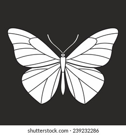 Butterfly wings isolated logo vector 