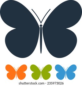 Butterfly wings isolated vector icon logo 