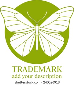 Butterfly wings isolated vector icon logo 