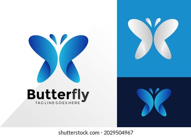 Butterfly Wings Logo Design, Abstract Logos Designs Concept for Template