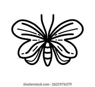 butterfly wings ornament design outline icon symbol