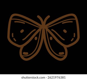 butterfly wings ornament design outline icon symbol