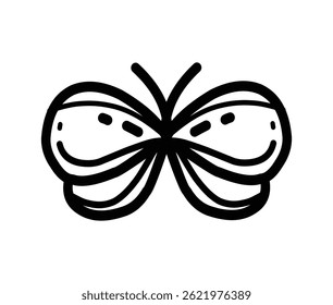 butterfly wings ornament design outline icon symbol