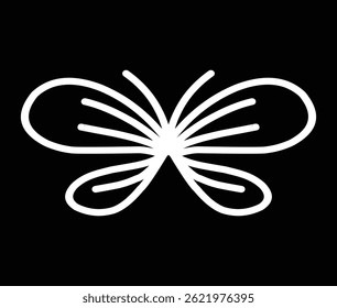butterfly wings ornament design outline icon symbol