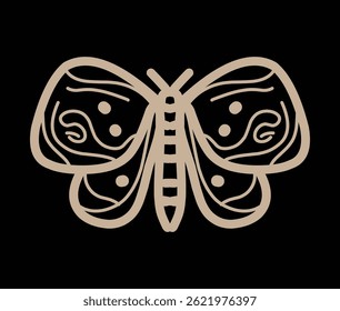 butterfly wings ornament design outline icon symbol