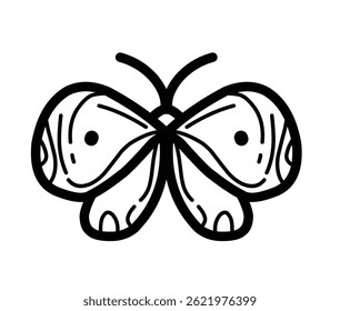 butterfly wings ornament design outline icon symbol