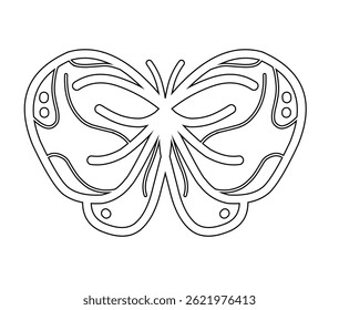 butterfly wings ornament design outline icon symbol