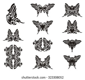 Butterfly wings from parrot form