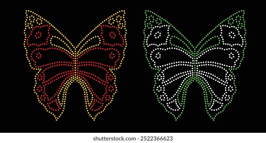 Butterfly Wings Rhinestone Design, Rhinestone Design, Rhinestone Pattern, Rhinestone Design T-shirt, Butterfly Wings