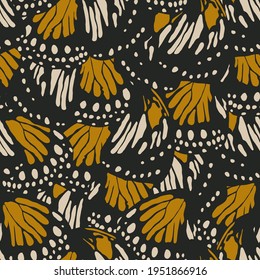 Butterfly wings seamless pattern abstract style. Vector illustration