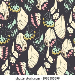 Butterfly wings seamless pattern abstract style
