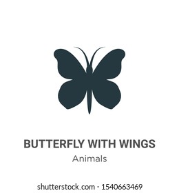 Butterfly Wings Vector Icon On White Stock Vector (Royalty Free ...