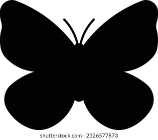 butterfly wings violet bug fly Glyph
