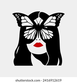 Butterfly Woman art illustration vector