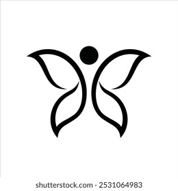 Butterfly Woman with Leaf Wings for Healthy Life Nature logo design inspiration