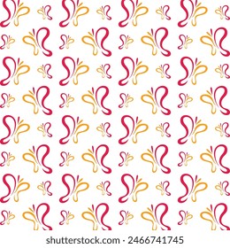 Butterfly workable trendy multicolor repeating pattern vector illustration background design