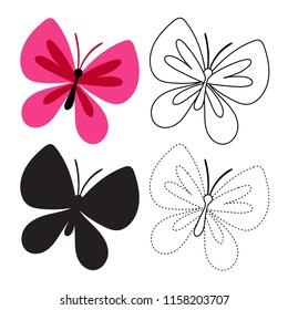 butterfly worksheet vector design