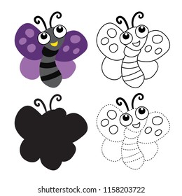 butterfly worksheet vector design