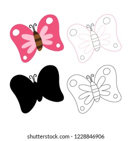 butterfly worksheet vector design