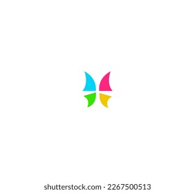 butterfly X Letter Logo Vector Template Abstract Monogram Symbol 