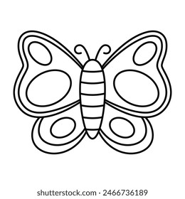 butterfly y2k element line icon. vector illustration.