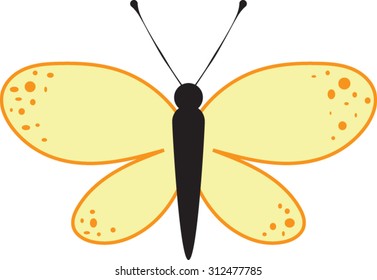 Butterfly - Yellow - Vector - Art