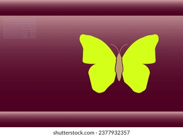 Butterfly yellow. Vector illustration of a butterfly in yellow. There is no war in Ukraine. Support Ukraine.