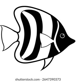 Butterflyfish Vector and Silhouette Design