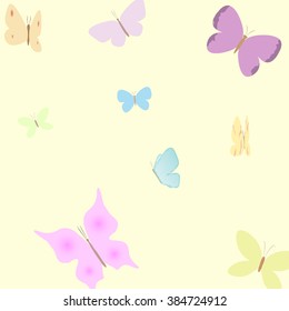 butterflys on the light background