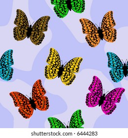 butterflys - seamless vector wallpaper