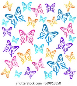 Mariposas. Ilustración del vector 