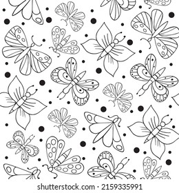 Butterfly-seamless pattern. Wrapping paper for paper.