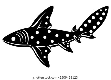  a butterfly-shark silhouette vector lllustration