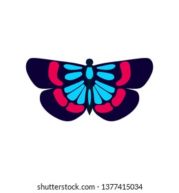 butterfly,stylized, vector illustration isolated on white background