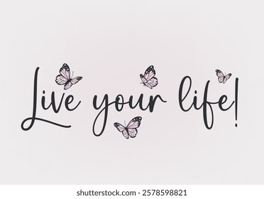 butterfy flying shape vector design.love  yourself message with watercolor butterfly vector margarita mariposa stationery,mug,t shirt,phone case fashion slogan style spring summer sticker 