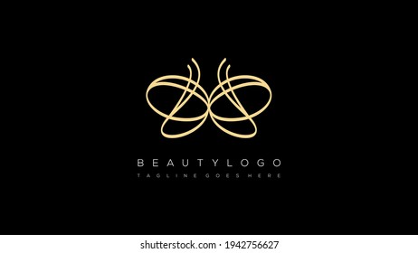 Butterlfy monoline logo design. Beauty logo design. Luxury logo design