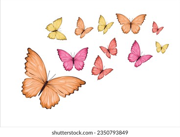 butterly hand drawn colorful design