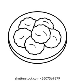 buttermilk biscuits dish with white background