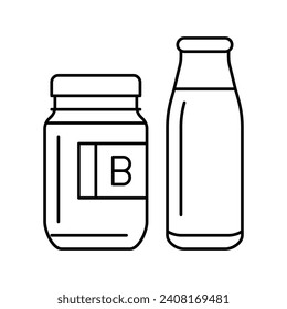 buttermilk product dairy line icon vector. buttermilk product dairy sign. isolated contour symbol black illustration