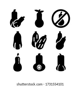 butternut squash  icon or logo isolated sign symbol vector illustration - Collection of high quality black style vector icons
