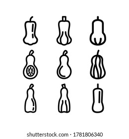butternut squash icon or logo isolated sign symbol vector illustration - Collection of high quality black style vector icons
