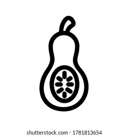 butternut squash icon or logo isolated sign symbol vector illustration - high quality black style vector icons

