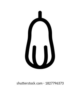 butternut squash icon or logo isolated sign symbol vector illustration - high quality black style vector icons
