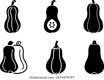 Ícone de borboleta Squash define vetor